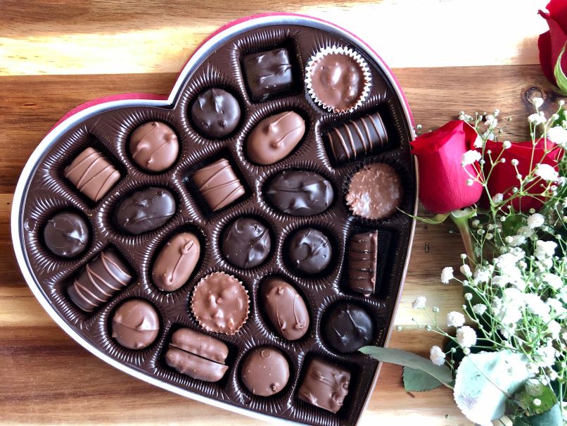 A box of Valentine’s chocolate